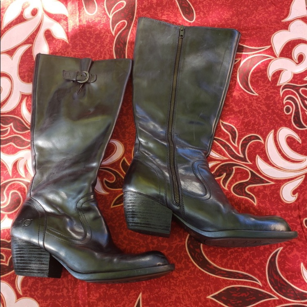 Born Freeda Tall black Rustic Boot with zipper